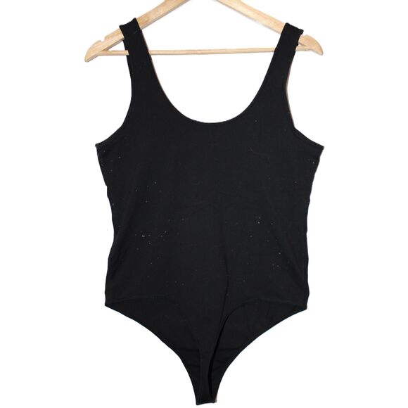 Womens Abercrombie & Fitch Soft AF Black Sleeveless Square Neck Bodysuit Size XL - Picture 2 of 6